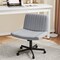 Cross-Legged Desk Chair with Wheels, Soft Padded Wide Seat for Home Office